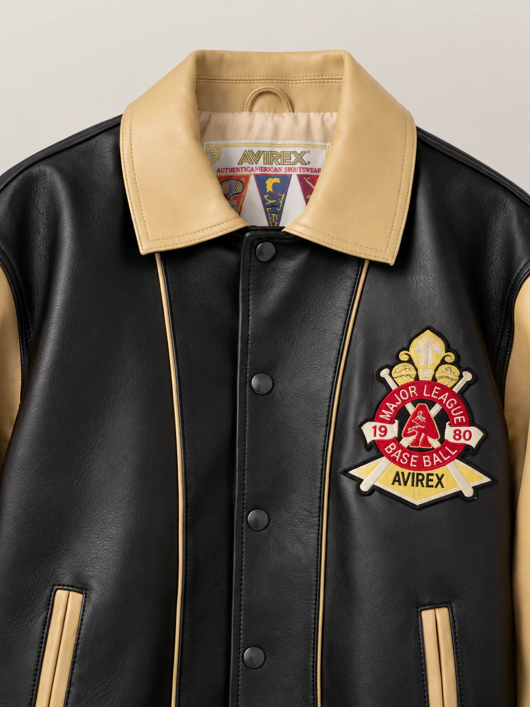 Women's Avirex Cheif High Hawk Varsity Leather Jacket