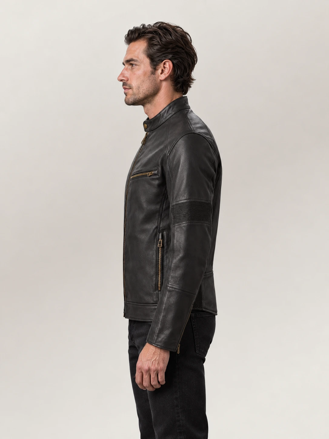 Men's VanGaurd Motorcyle Leather Jacket