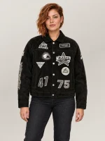 Women's Avirex X Wrangler Suede Trucker Leather Jacket