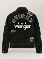 Women's Avirex X Wrangler Suede Trucker Leather Jacket