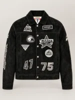 Women's Avirex X Wrangler Suede Trucker Leather Jacket