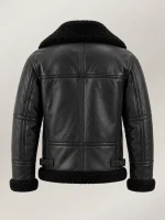 Men's Prime Trentino B3 Black Real Shearling Bomber Jacket