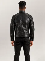 Men's Cagliari Black Biker Leather Jacket