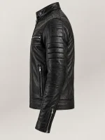 Men's Cagliari Black Biker Leather Jacket