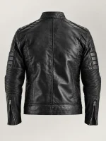 Men's Cagliari Black Biker Leather Jacket