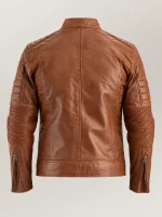 Men's Cagliari Brown Biker Leather Jacket