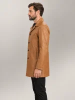 Men's Sicilia Tan Leather Coat