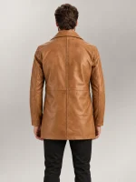 Men's Sicilia Tan Leather Coat