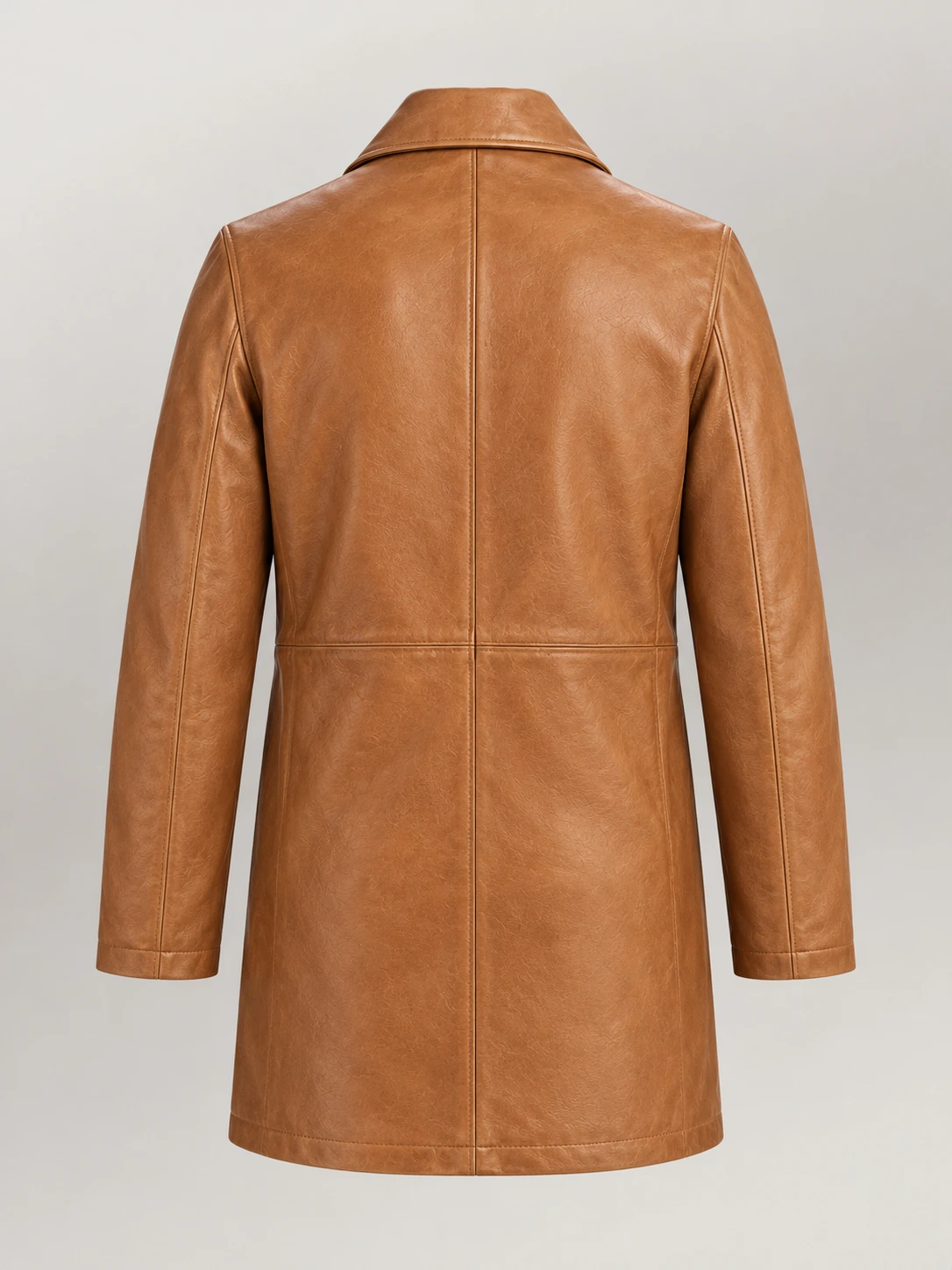 Men's Sicilia Tan Leather Coat