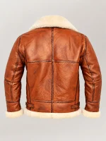 Men's Prime Trentino B3 Distressed Tan Real Shearling Bomber Jacket