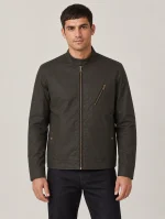 Men's Faded Olive Waxed Cotton Sideline Jacket