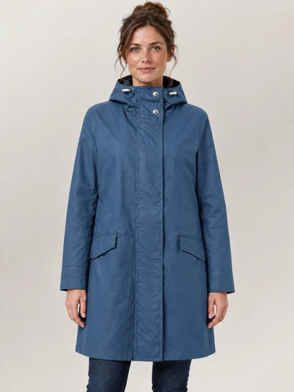Women's Mid Blue Clancy Parka Coat