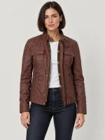 Women’s Gangster Cotton Jacket Oxblood