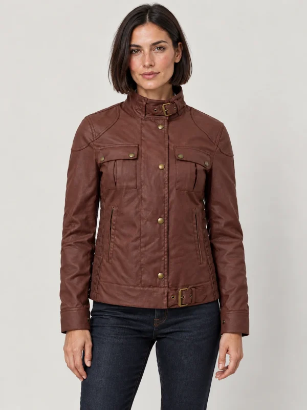 Women’s Gangster Cotton Jacket Oxblood