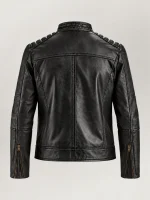 Men's Puglia Black Leather Biker Jacket
