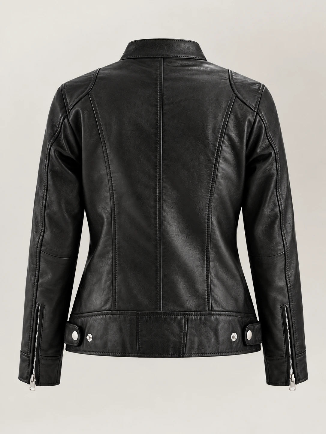 Women's Nera Notte Black Leather Biker Jacket