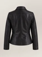 Women's Fiamma Black Leather Biker Jacket
