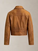 Women's Suede Cropped Leather Jacket